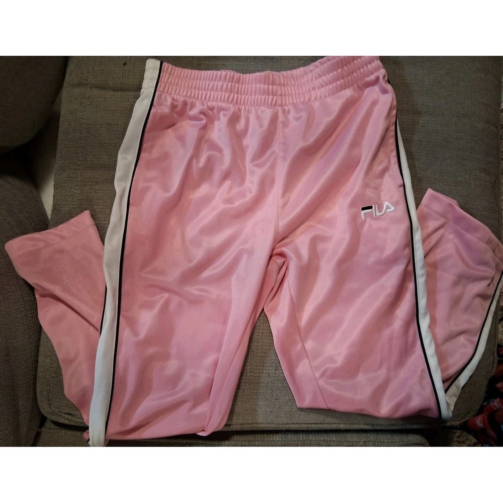 Girls Fila Athletic Pants Pink 14/16 EUC Embroidered Logo PRISTINE